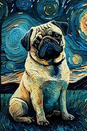 Notebook: Van Gogh Pug