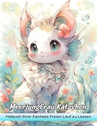 Meerjungfrau Kätzchen: Erwachsene Malbuch Mit Meerjungfrau Kätzchen Zur Stressabbau Und Entspannung