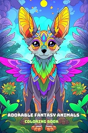 ADORABLE FANTASY ANIMALS COLORING BOOK: For Adults and Teens