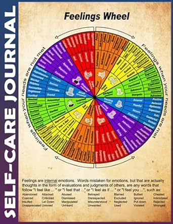 Self Care Journal: social worker Feelings Wheel emotion Invest 10 minutes daily to Mental, Physical and Emotional Health Planner, to Help You Calm ... and Practice Positive Thinking Each Day
