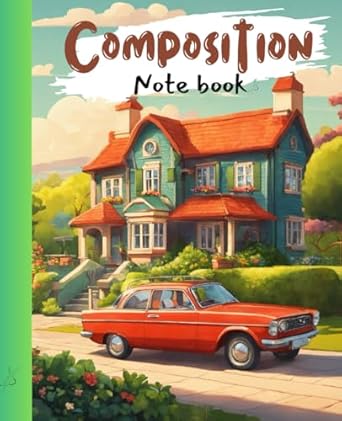 Composition Notebook: Wide Ruled Cartoon House
