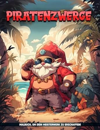 Piratenzwerge: Malvorlagen Für Magische Zwerge Für Jedes Alter Und Jeden Anlass