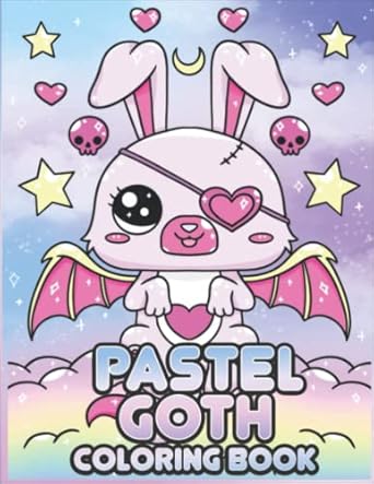 Pastel Goth Coloring Book: Cute & Creepy Kawaii Coloring Book | Adorable Gothic Satanic Horror Coloring Pages For Adults And Kids For Stress Relief & Relaxation
