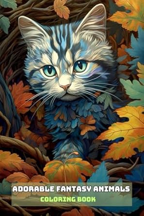 ADORABLE FANTASY ANIMALS COLORING BOOK: For Adults and Teens