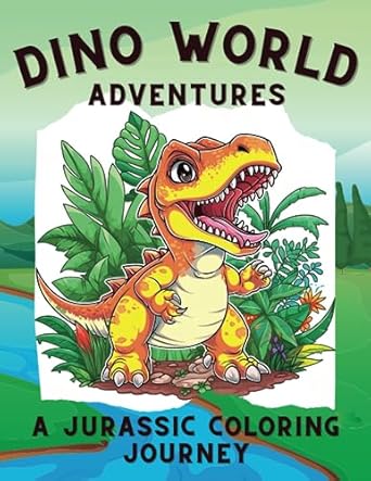 Dino World Adventures: A Jurassic Coloring Journey: Dino Discovery: A Coloring Expedition through Time