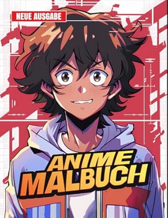 Anime Malbuch: JUMBO Malbuch für Kinder von 4-10 Jahren, Jungen und Teenager | 50+ Spaßige Anime-Illustrationen.