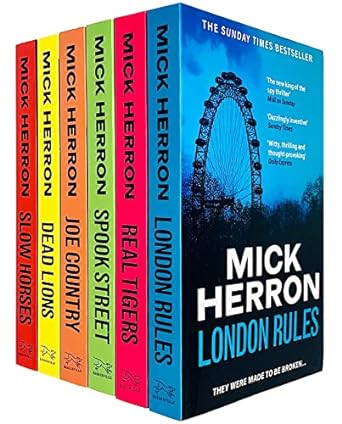 Slough House Thriller Series Books 1 - 6 Collection Box Set by Mick Herron (Slow Horses, Dead Lions, Real Tigers, Spook Street, London Rules & Joe Country)