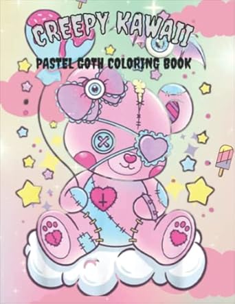 Creepy Kawaii Pastel Goth Coloring Book: Kawaii Coloring Book For Adults And Kids | Best Gift For Halloween | For Stress Relief And Relaxation