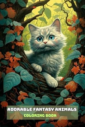 ADORABLE FANTASY ANIMALS COLORING BOOK: For Adults and Teens