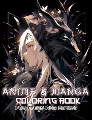 Fantasy Manga Coloring Book for Teens and Adults: Immerse yourself in the enchanting world of Japanese anime portraits accompanied by dragons, snakes, ... illustrations specifically designed