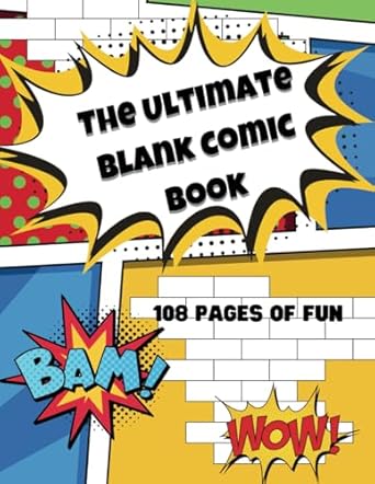 Blank Comic Book : draw and color your own cartoons.: Graphic novels Sketchbook. Large templates included.
