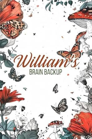 William's Brain Backup: Discreet Password Keeper with Extra Notes Section