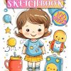 LARGE SKETCH PAD FOR TODDLERS: 100 PAGES SKETCH BOOK FOR KIDS. Age 1-6. A Drawing Pad for Toddlers to Draw, Sketch, Doodle and Paint. Regular Format Blank Pages for Children 8.5 x 11 inches.