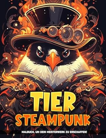 Tier-Steampunk Malbuch: Steampunk-Menagerie Malvorlagen Für Alle Altersgruppen Geschenke Zum Geburtstag