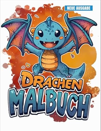 Drachen Malbuch: JUMBO Malbuch für Kinder von 5-10 Jahren, Jungen und Mädchen | 50+ Niedliche Drachen-Illustrationen.