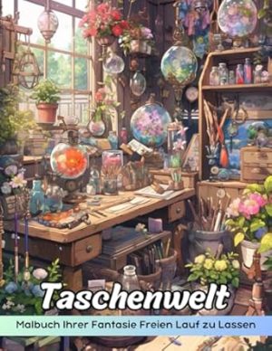 Taschenwelt Malbuch: Malvorlage „Pocket World“, Miniatur-Ausmalbilder Für Entspannung Und Kreativität