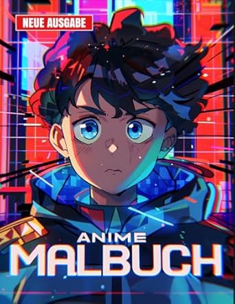 Anime Malbuch: JUMBO Malbuch für Kinder von 5-9 Jahren, Jungen und Teenager | 50+ Einfache Anime-Seiten.