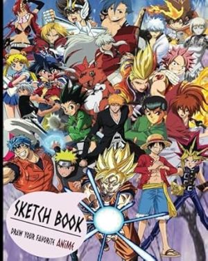 Anime Sketchbook: Blank Paper for Drawing, Doodling or Sketching, Sketch Pad for Drawing Anime Manga Comics, Anime Boy and Girl, 110 Pages of 8" x 10"