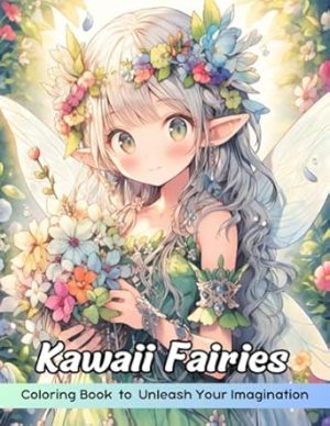 Kawaii Fairies Coloring Book: Kawaii Fairies Coloring Page, Adorable Creatures for Cute Coloring Fun