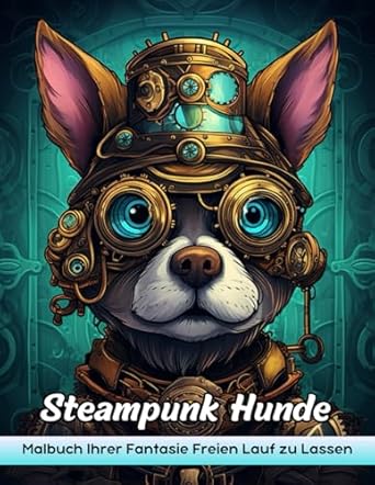 Steampunk Hunde Malbuch: Dog Steampunk Malvorlagen, Skurrile Hundedesigns In Einer Uhrwerkwelt