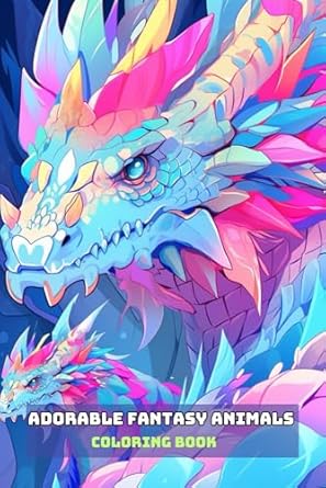 ADORABLE FANTASY ANIMALS COLORING BOOK: For Adults and Teens
