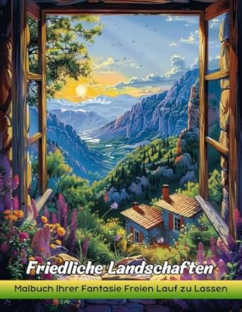 Friedliche Landschaften: Malbuch Für Erwachsene Mit Friedlichen Landschaften Zum Stressabbau Und Zur Entspannung