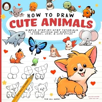 How to Draw Cute Animals : Simple Step-by-Step Tutorials to Draw Anything and Everything in Kawaii, Chibi, and Cute Style