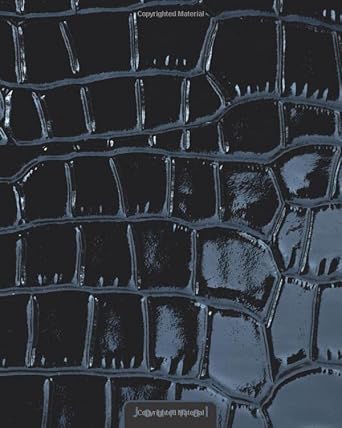 Journal: Black Crocodile Leather Notebook - Large 8 x 10 - College Ruled 200 Pages