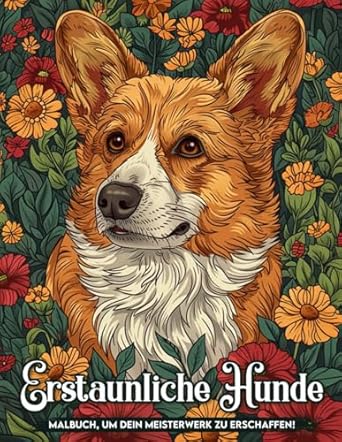 Erstaunliche Hunde Malbuch: Unglaubliche Hunde Malvorlagen Für Erwachsene, Frauen, Perfekte Geschenke Zur Stressbewältigung Und Achtsamkeit