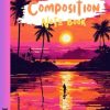 Composition Notebook: Wide Ruled Sun Both Beach
