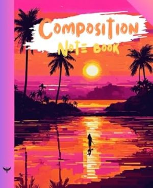 Composition Notebook: Wide Ruled Sun Both Beach