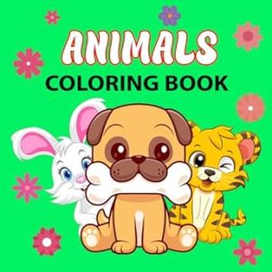 Animals Coloring Book: Bold and Easy Coloring Book for Kids and Adults, 50 Relaxing Stress Relieving Designs