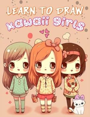 Learn to Draw Kawaii Girls for Beginners: Book On How To Easily Draw Original And Adorable Kawaii Girls - A Step-by-Step Drawing Guide for Kids, ... Anime, Manga, Cartoon, Super Cute girls ...)