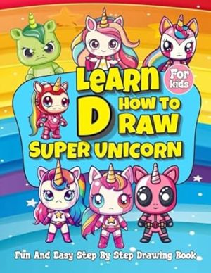 Learn How to Draw Super Unicorn: Fun And Easy Step-by-Step Drawing Book for Kids