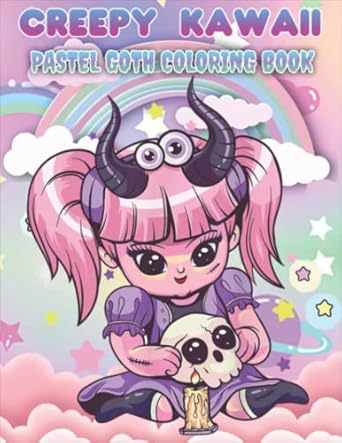 Creepy Kawaii Pastel Goth Coloring Book: Satanic And Diabolical Cute Gothic Kawaii Coloring Pages For Adults And Teens | Best Gift For Stress Relief