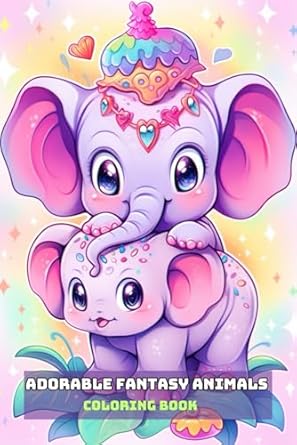 Cute Coloring Book For Teens: Adorable Fantasy Animals To Color