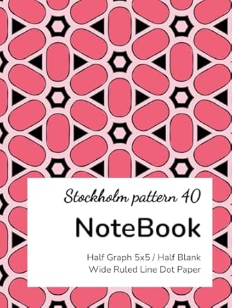 Stockholm Pattern 40. NoteBook: Hardcover 8.25 x 11 inches;...