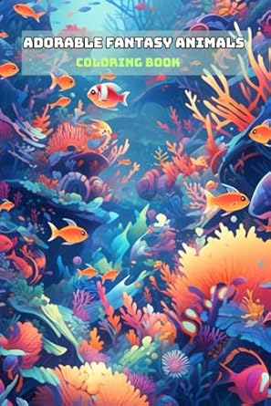 ADORABLE FANTASY ANIMALS COLORING BOOK: For Adults and Teens