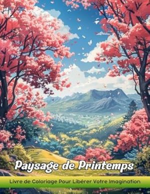 Paysage de Printemps: Livre De Coloriage Pour Adultes Avec Paysage Printanier Pour Soulager Le Stress Et Se Détendre