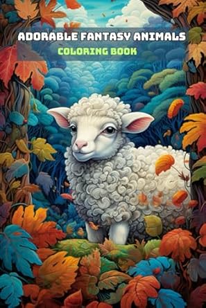 ADORABLE FANTASY ANIMALS COLORING BOOK: For Adults and Teens