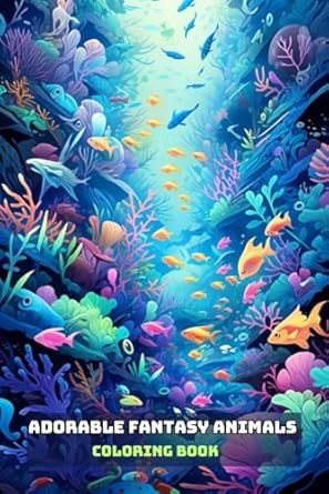ADORABLE FANTASY ANIMALS COLORING BOOK: For Adults and Teens