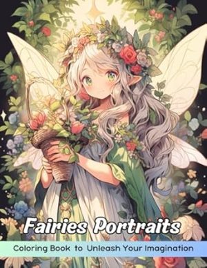 Fairies Portraits Coloring Book: Fairies Portraits Coloring Page, Enchanting Faces for Creative Coloring