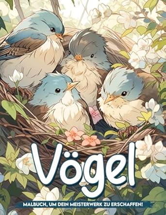 Vögel: Fliegen Sie in die Gelassenheit mit diesen wunderschönen Malvorlagen zum Thema Vögel, Toll für Entspannung, Achtsamkeit und Kreativität, Perfekt für Vogelliebhaber