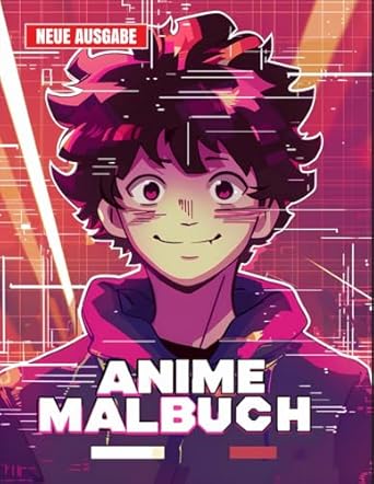 Anime Malbuch: JUMBO Malbuch für Kinder von 4-9 Jahren, Jungen und Teenager | 50+ Glückliche Anime-Seiten.