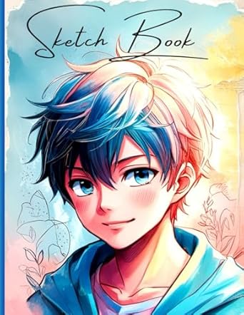 Handsome Anime Boy Sketch Book: Handsome Anime Boy Sketch Book Cover, 100 Pages, 8.5 x 11 Page Size, 100 Blank Pages, Gift for Boys