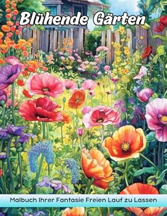 Blühende Gärten Malbuch: Bloom Gardens Malvorlagen - Florierende Gärten Für Farbenfrohe Flucht