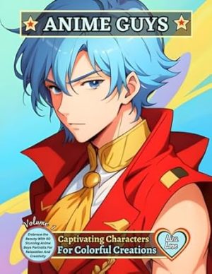 ANIME GUYS - Captivating Characters For Colorful Creations - Volume 1: Embrace The Beauty With 60 Stunning Anime Boys Portraits For Relaxation And Creativity