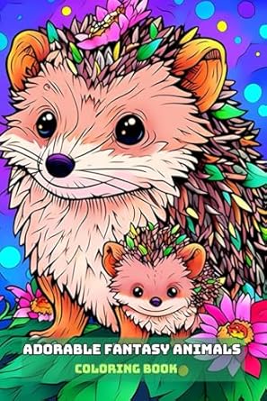 ADORABLE FANTASY ANIMALS COLORING BOOK: For Adults and Teens