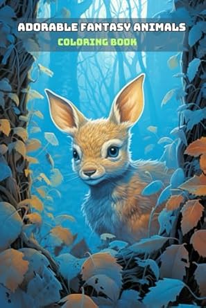 ADORABLE FANTASY ANIMALS COLORING BOOK: For Adults and Teens