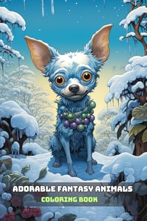 Cute Coloring Book Funny: Adorable Fantasy Animals To Color